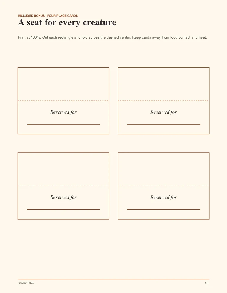 Place Cards printable