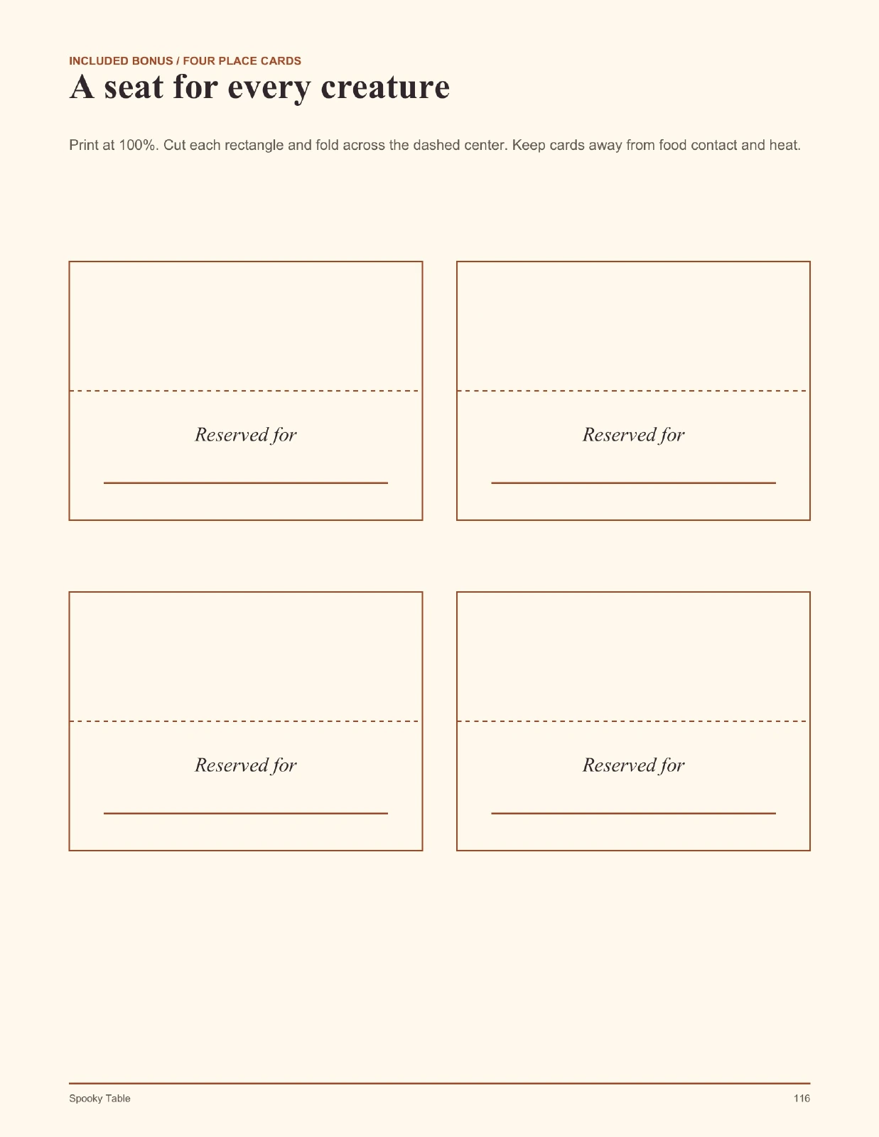 Place Cards printable